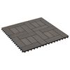 vidaXL Tla za teraso 11 pcs Temno rjava 30 x 30 cm WPC