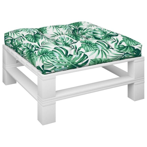 vidaXL Blazina za kavč iz palet vzorec listja 70x70x12 cm