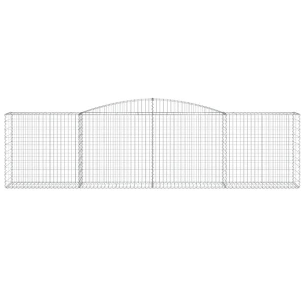 vidaXL Obokana gabonska košara 400x50x100/120 cm pocinkano železo