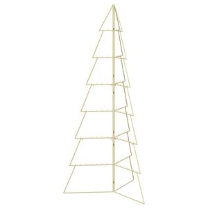 vidaXL Kovinsko božično drevesce KUOPIO 210 cm Jeklo Zlata
