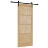 vidaXL Drsna vrata Naravna 83 x 202 cm Trdna borovina