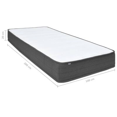 vidaXL Boxspring postelja temno siva iz blaga 200x200 cm