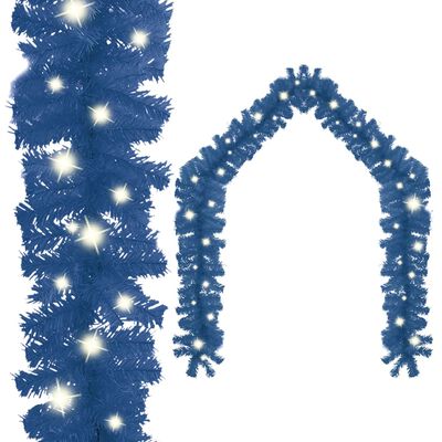 vidaXL Božična girlanda z LED lučkami 20 m modra