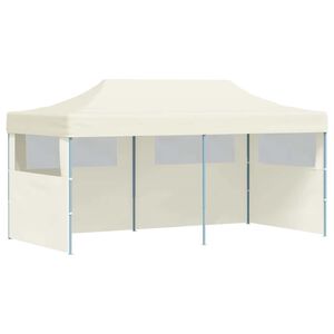 vidaXL Zložljivi &scaron;otor pop-up 3x6 m kremno bele barve