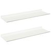 vidaXL Ležeča polica 2 pcs Bela 60 x 18 x 2,5 cm Jeklo