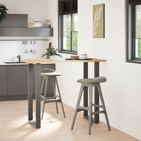 vidaXL Noge za barsko mizo v obliki črke U 2 kosa antracitne 60 x (110-111) cm jeklo