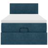 vidaXL Otomanski posteljni okvir z vzmetnico moder 100x200 cm žamet