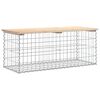 vidaXL Vrtna klop gabion 103x44x42 cm trdna borovina