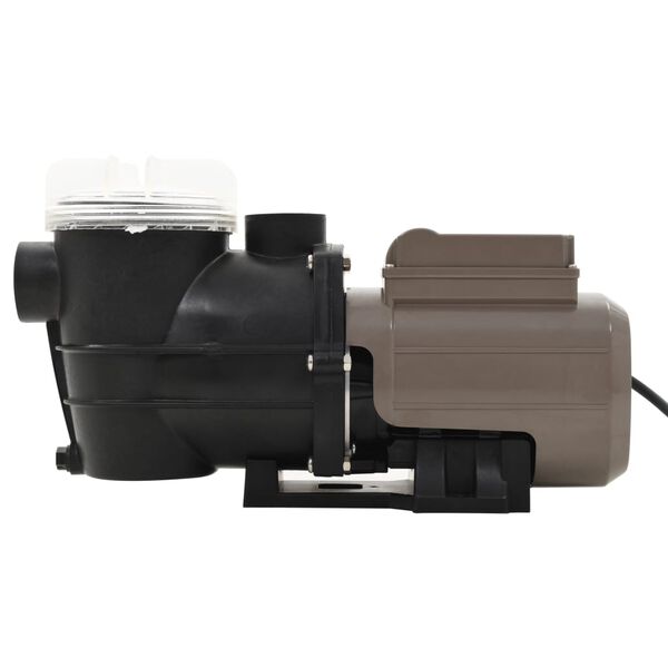vidaXL Črpalka za bazen s časovnikom črna 0,25 KM 8000 L/h
