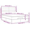 vidaXL Otomanski posteljni okvir z vzmetnico moder 140x200 cm blago