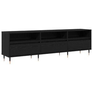 vidaXL TV omarica 150 x 30 x 45 cm Črna Orehovina Inženirski les