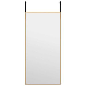 vidaXL Ogledalo za vrata zlato 30x60 cm steklo in aluminij