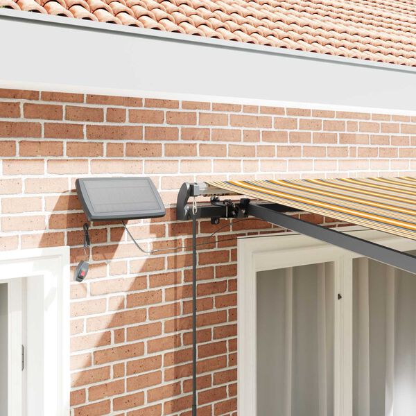 vidaXL Retraktilna tenda z LED lučmi večbarvno 300 x 250 cm blago