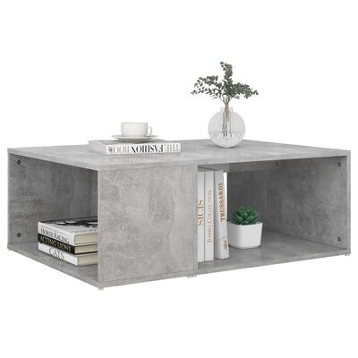 vidaXL Klubska mizica betonsko siva 90x67x33 cm iverna plošča