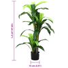 vidaXL Umetno drevo Dracaena 36 listov 120 cm zelena