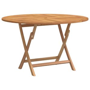 vidaXL Zložljiva vrtna miza &Oslash; 110x75 cm trden akacijev les