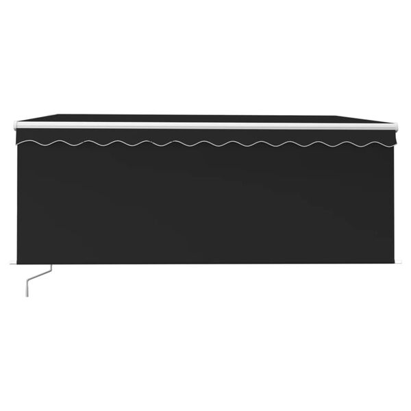 vidaXL Ročno zložljiva tenda s senčilom 3x2,5 m antracitna