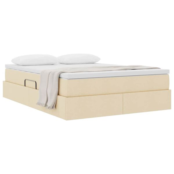 vidaXL Postelja z dodatnim prostorom za shranjevanje in vzmetnico