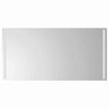 vidaXL LED kopalni&scaron;ko ogledalo z ogledalom Transparentno 100 x 60 cm