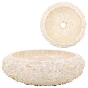 vidaXL Umivalnik 40x12 cm marmor krem