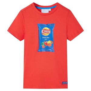 Otro&scaron;ka majica s kratkimi rokavi rdeča 140
