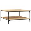 vidaXL Klubska mizica sonoma hrast 80x80x40 cm konstruiran les
