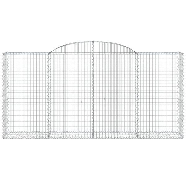 vidaXL Obokane gabion ko&scaron;are 12 kosa 300x50x140/160cm pocinkano železo