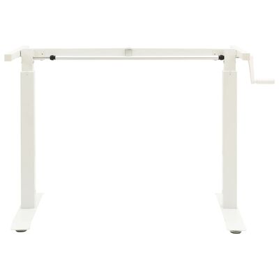 vidaXL Okvir za stoječo mizo z ročno nastavljivo višino z ročico bel