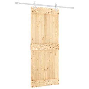 vidaXL Drsna vrata 85 x 210 cm Masiven borov les (neobdelan)