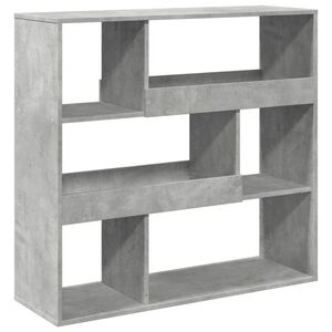 vidaXL Knjižna omara/pregrada betonsko siva 100x33x94,5 cm
