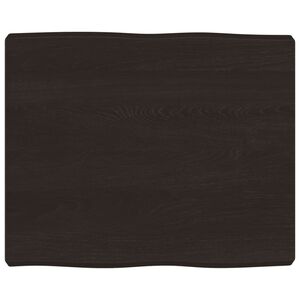 vidaXL Mizna plo&scaron;ča te. rjava 60x50x(2-6) cm obdelana trdna hrastovina
