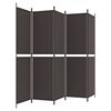 vidaXL Paravan 5-delni rjav 250x200 cm blago