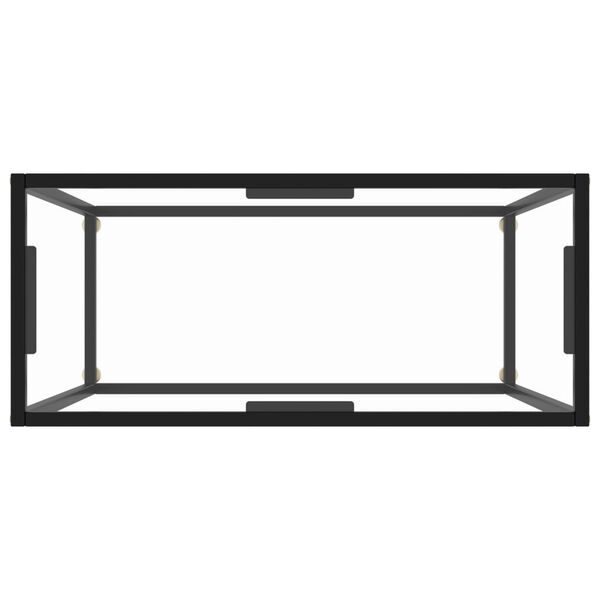 vidaXL Konzolna mizica prozorna 80x35x75 cm kaljeno steklo