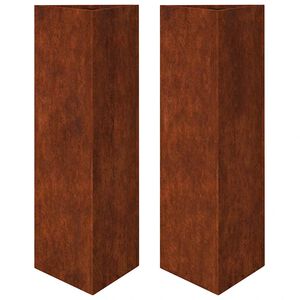 vidaXL Garden Planters 2 kosa Trikotni Vremensko odporno jeklo
