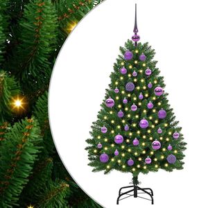 vidaXL Umestno božično drevo 120 cm 150 LED Toplo bela PVC in jeklo