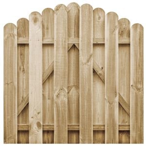 vidaXL Vrtna vrata impregnirana borovina 100x100 cm