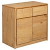 vidaXL Komoda SAUDA hrast 80x43x75,5 cm trdna borovina