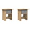 vidaXL Nočna omarica s predalom 2 pcs Umetni hrast 41 x 40 x 45 cm