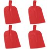 vidaXL Glava lopate 4 pcs Rdeča 32 x 24,5 cm Pra&scaron;no lakirano jeklo
