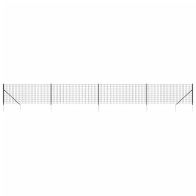 vidaXL Mrežna ograja s konicami za postavitev antracit 0,8x10 m