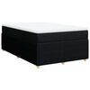 vidaXL Box spring postelja z vzmetnico črna 120x190 cm blago
