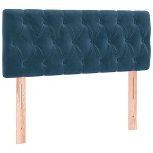 vidaXL Posteljno vzglavje temno modro 100x7x78/88 cm žamet