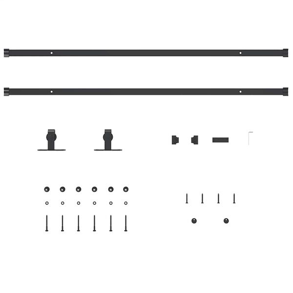 vidaXL Komplet drsnih vrat omarice 213 cm ogljikovo jeklo