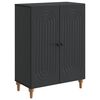 vidaXL Strani &scaron;al Črna 66 x 34,5 x 90 cm Inženirski les