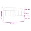 vidaXL Kovinsko posteljno vzglavje črno 180 cm