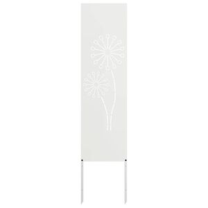 vidaXL Zaslon za zasebnost v vrtu Bela 32 x 140 cm Mnogi jeklo