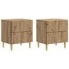 vidaXL Nočna omarica 2 kos Artisan hrast 43 x 34,5 x 48 cm