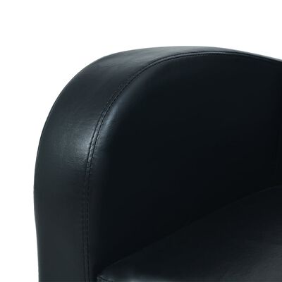 vidaXL Komplet kavčev 2 kosa umetno usnje črne barve