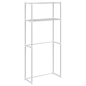 vidaXL Polica za pralni stroj Bela 70 x 27 x 136 cm Aluminij