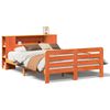 vidaXL Posteljni okvir brez vzmetnice vo&scaron;čeno rjav 140x190 cm borovina